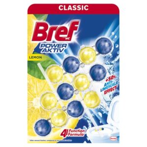 Bref Power Aktiv, wc blok, Lemon, 3x50g
