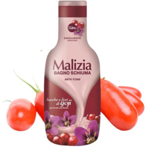 Malizia Kvety Goji bobule, Sprchový gél + pena do kúpeľa, 1L